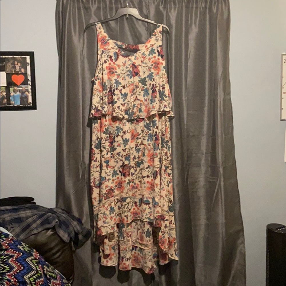 Pink floral dress